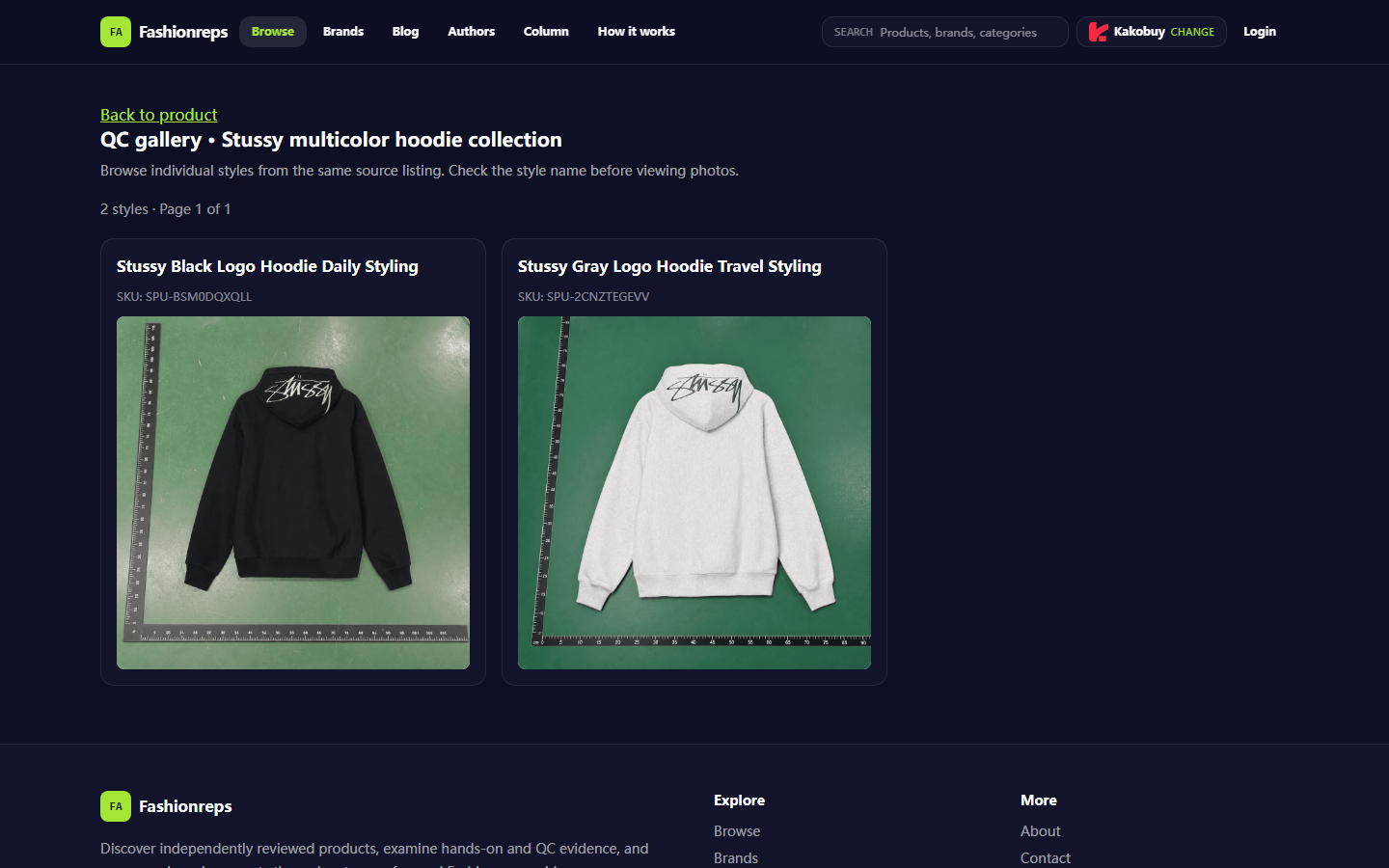 Stussy Winter Hoodies: Spreadsheet vs Sheets