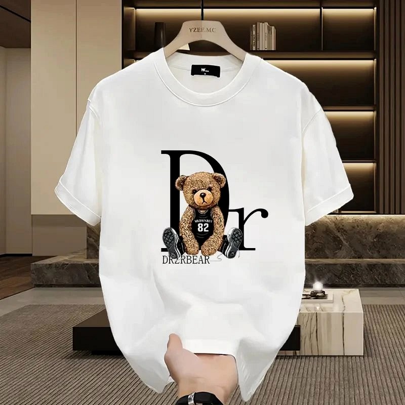 Dior Bear Graphic White T-Shirt Review: 230 g Cotton, Loose Fit, Tested