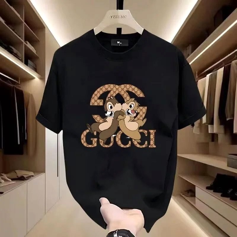 Gucci Black Playful Squirrel T-Shirt Review: Combed Cotton Crew Neck, S–5XL