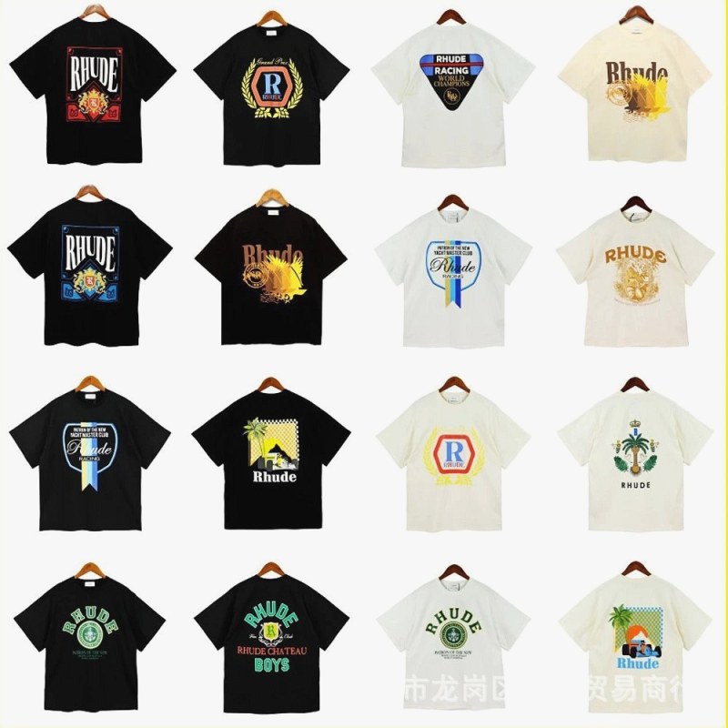 Rhude Trendy T-Shirts with Various Printed Designs Review: A 240g Cotton Tee Tested for Ten Days