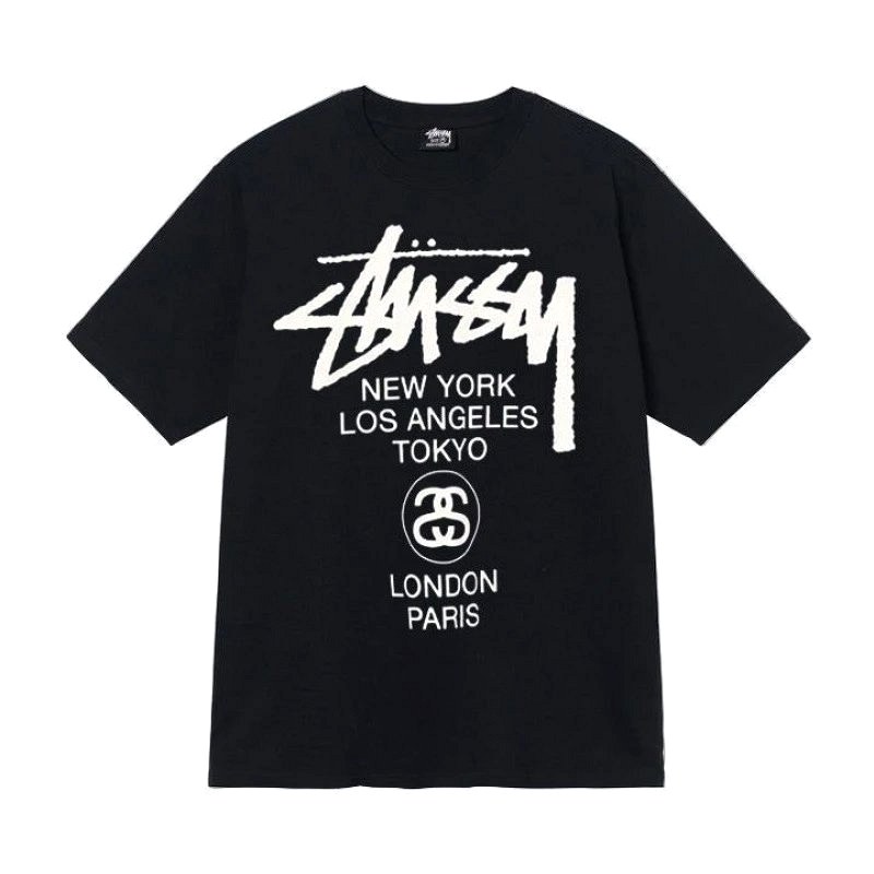 Stussy Letter-Print Black T-Shirt Review: 250–300 gsm Cotton After Ten Days of Wear